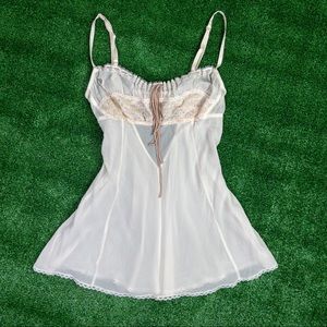 Silk Milkmaid Mini Dress Slip Victoria’s Secret Vintage Y2k